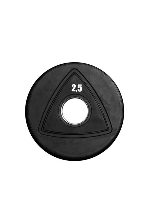 WSKU SPOR Siyah Profesyonel Olimpik Kauçuk Ağırlık 2.5 kg