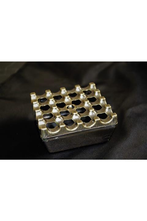 U.M.T Antik Sarı Kare Kül Tablası