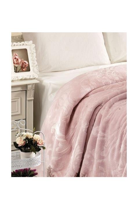 ZEBRA CASA Diamond Güpür Battaniye Krem