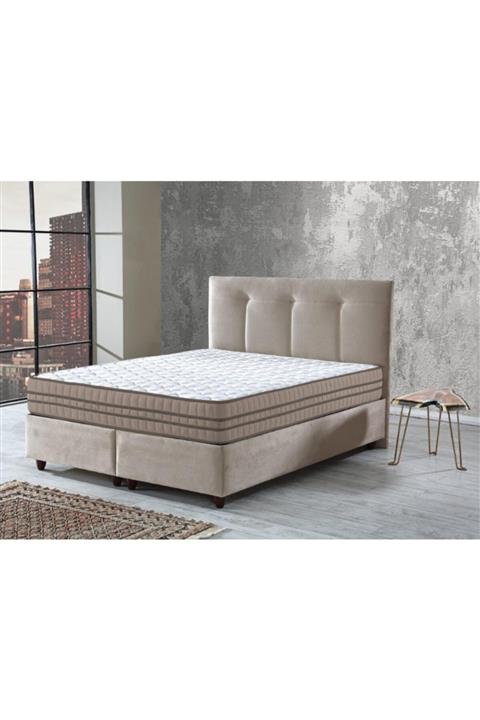 ipek mobilya Manolya Baza ve Başlık Seti Çift Kişilik 150x200 Bej