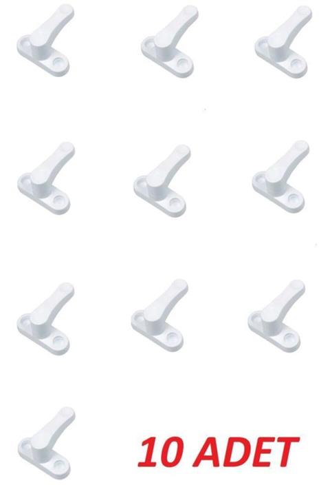 YDGR 10'lu Pvc Pencere Kapı Emniyet Kilidi Plastik Çekmeli Beyaz