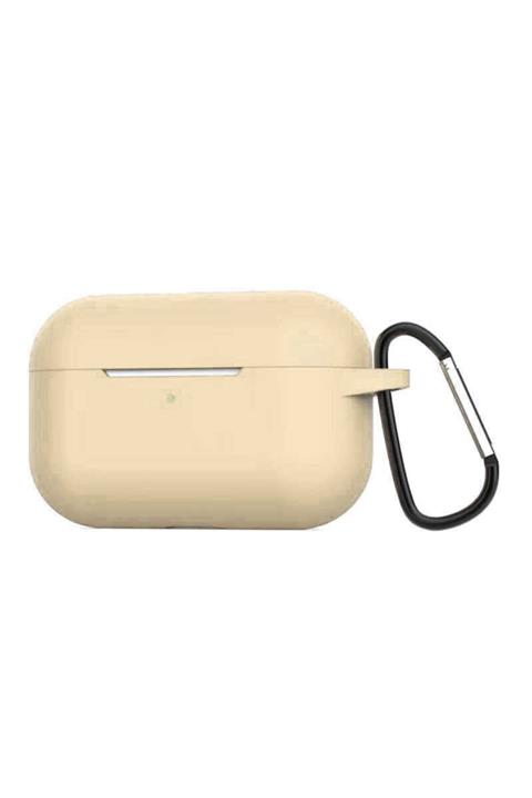Apple Airpods Pro Kılıf Airbag Askı Aparatlı Mat Silikon Gold + Popsocket