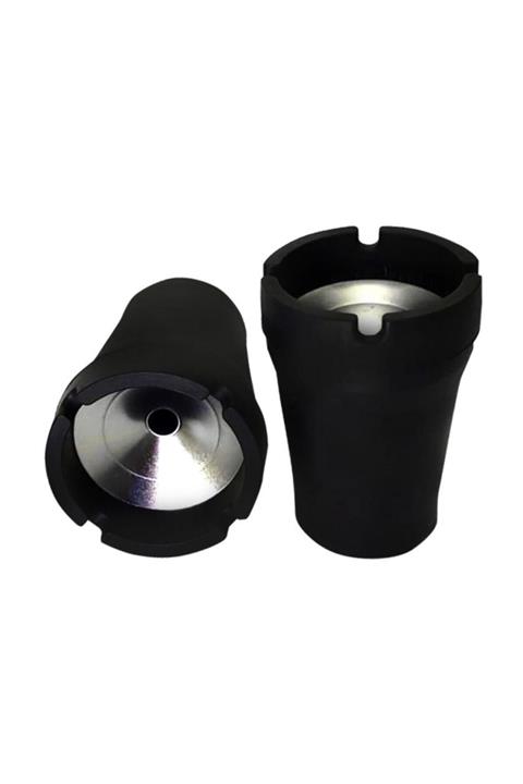 Enginar Içi Metal Atmadan Söndür Kül Tablası Kokusuz Küllük Siyah