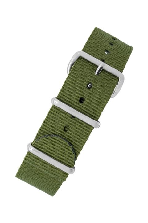 Casio 18mm Saat Uyumlu Haki Renk Nato Bez Perlon Örme Kumaş Hasır Saat Kordonu