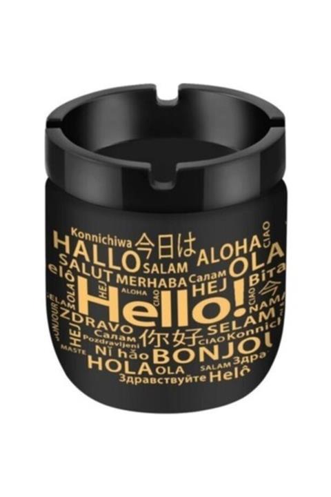 HEDİYEGETİR Kokusuz Küllük Cam Siyah