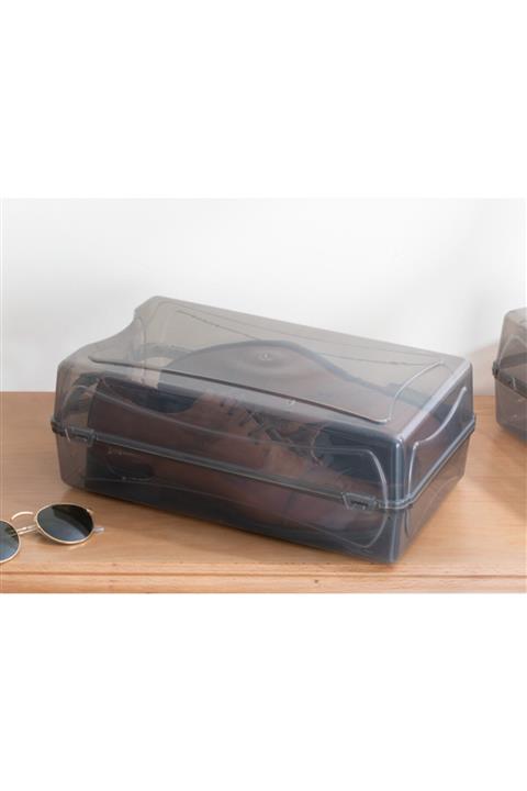 English Home Loya Plastik Erkek Ayakkabı Saklama Kutusu 37x20x13cm Antrasit