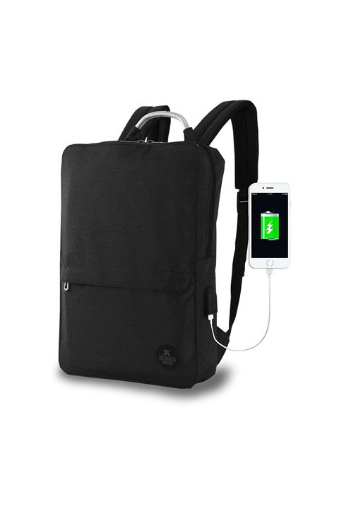 My Valice Unisex Siyah Smart Bag Usb Şarj Girişli Akıllı Sırt Çantası 1210