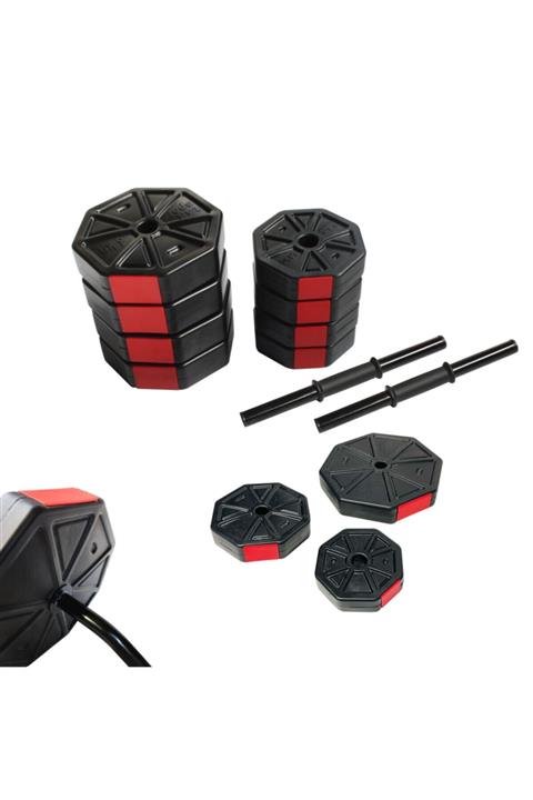 TAN SPOR 100 Kg Z Barlı Dambıl - Dumbell - Ağırlık - Halter – Vücut Geliştirme Set Kırmızı Kapaklı
