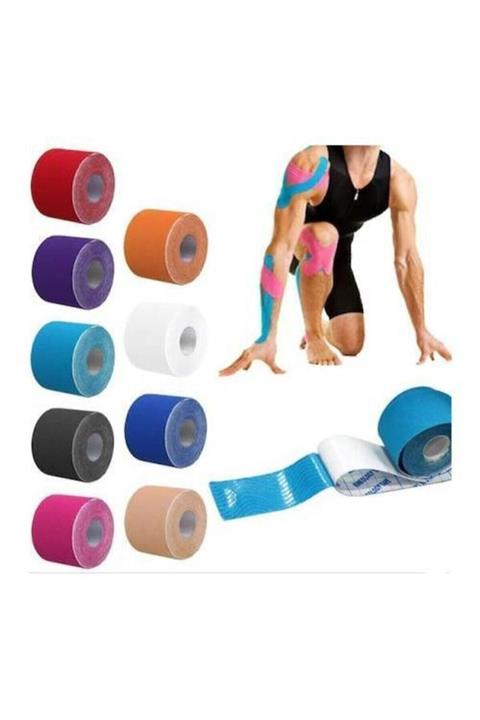 VZN Ağrı Bandı - Kinesio Bant - Sporcu Bandı - Ağrı Bandı 5cmx5m Kırmızı Renk