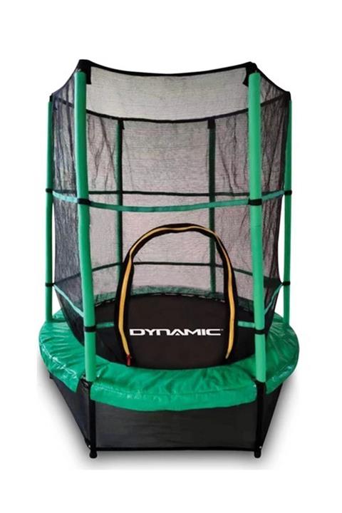 Dynamic Unisex Çocuk Yeşil 140x125 Cm Fileli Korumalı Trambolin