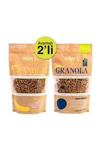 Mom's Natural Foods 2'Lİ GRANOLA - YABANMERSİNİ 360 gr - MUZ CEVİZ 360 gr