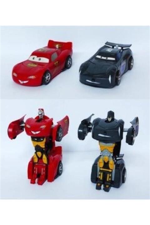 VARDEM OYUNCAK Robota Dönüşen Şimşek Mcqueen Ve Jackson Storm. 2'li Set