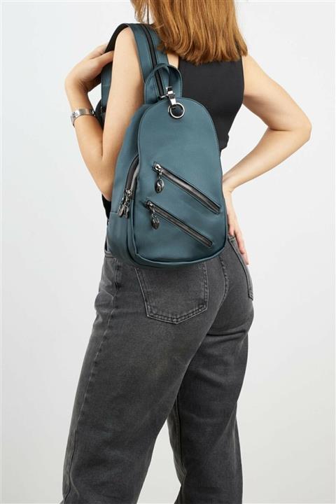 BAGzy Mavi Kadın Göğüs Sırt Çantası