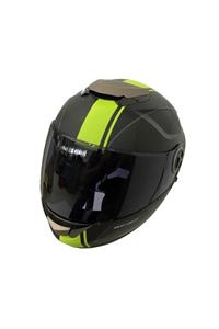 FreeM Kask 913 Full Face Siyah Camlı Flour Yellow