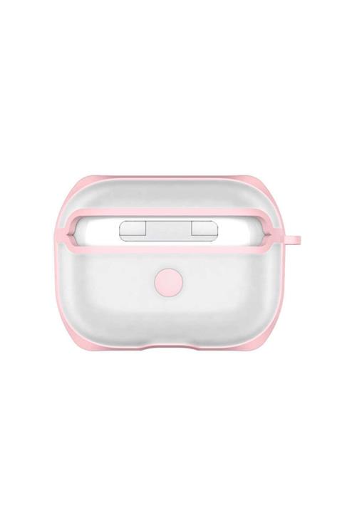 WIWU Darbe Emici Şeffaf Köşe Korumalı Renkli Wireless Şarj Askılı Kancalı Airpods Pro Kılıf