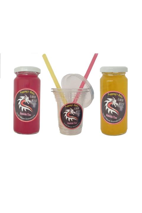 Ejder Ateşi 2 Ürün Bir Arada Mango Ve Çilek 2 X 250 Gr.- Bubble Tea Incileri - Popping Boba -bubble Tea