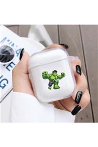 mooodcase Baby Hulk Desenli Şeffaf Airpods Kılıfı