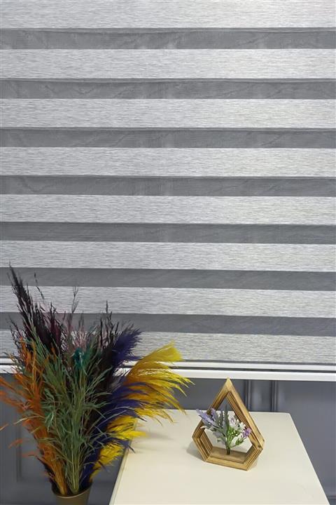 Harmony Gri Bambu Zebra Perde
