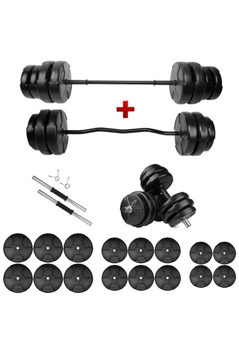 elife 108 Kg Z Bar Dambıl Seti & Halter Seti Ağırlık Fitness Seti