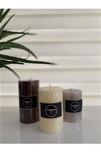 TabSecret Candle Aromalı 3lü Mum Seti Çikolata-vanilya-cafemocha