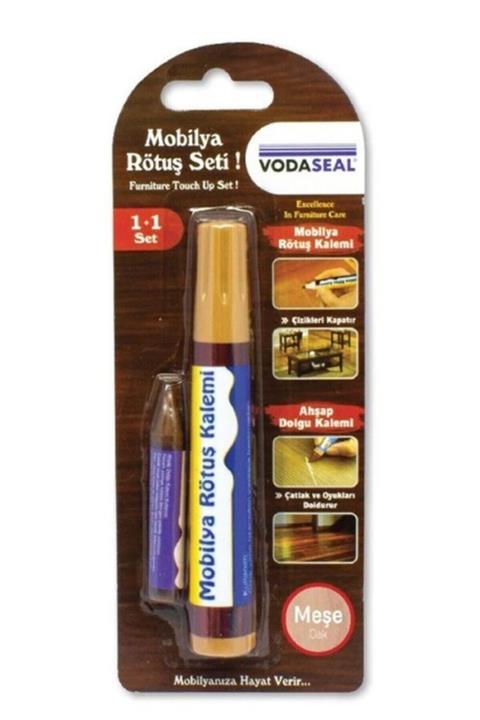Vodaseal Mobilya Rötuş Seti Ahşap Dolgu Kalemi Çizik Çatlak Kapatıcı Kalem Meşe
