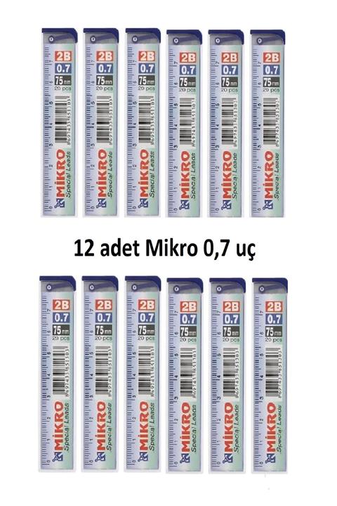 Mikro Min Kalem Ucu 0.7 Uc 2b Dereceli Cetvelli - 12 Li Paket