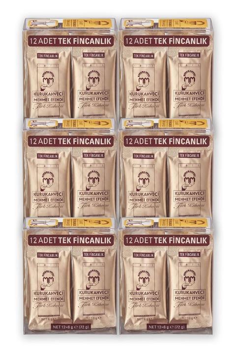 Kuru Kahveci Mehmet Efendi Tek İçimlik Türk Kahvesi 6gr x 72 Poşet