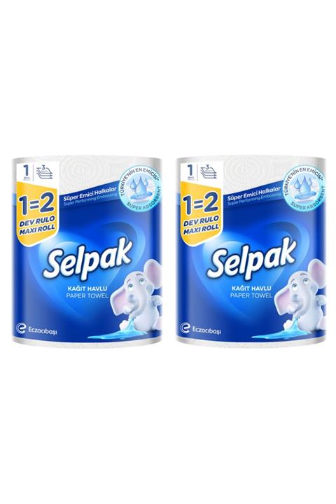 Selpak 3 Katlı Dev Rulo Havlu 2 Adet