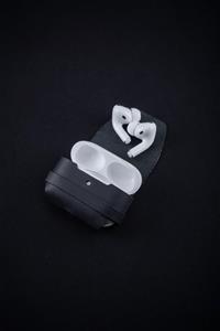 minimal X design Airpods Pro Deri Kılıf - Siyah - El Yapımı & Gerçek Deri - Minimalist Tasarım