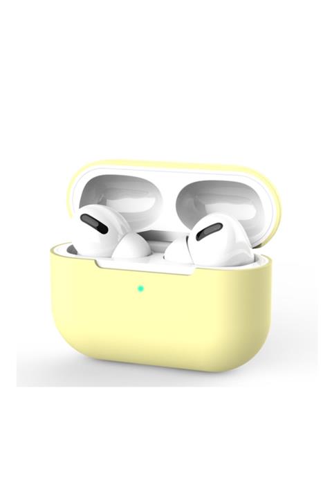 Bilişim Aksesuar Airpods Pro Uyumlu Açık Sarı Silikon Kılıf