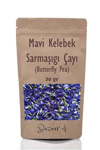 BAZAAR 4 Mavi Çay Butterfly Pea Flower Tea Mavi Kelebek Sarmaşığı Çayı 30 gr