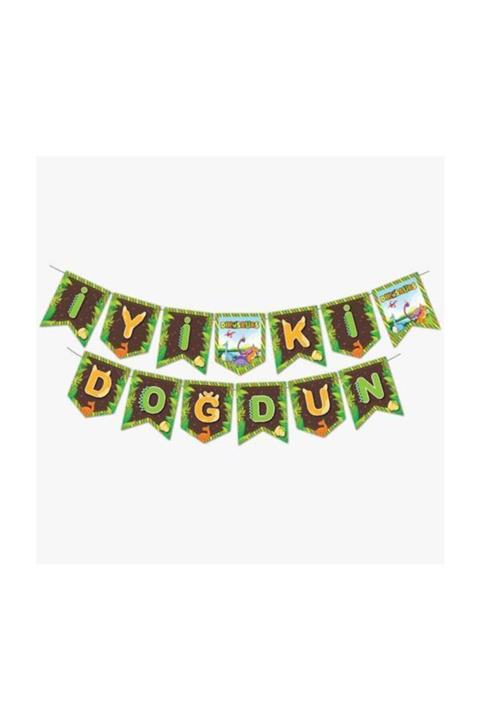 Deniz Party Store Dinazor Temalı Iyi Ki Doğdun Banner Yazı