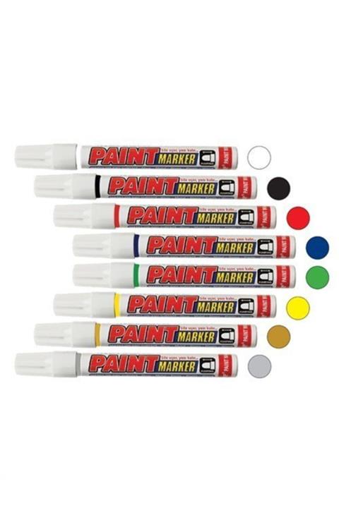 MARKER 12'li Paket Mercure Paınt Bilyalı Kalem Beyaz