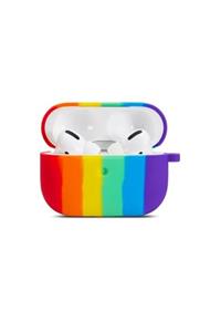 Pairsmart Apple Airpods Pro Silikon Kılıf Gökkuşağı Renkli