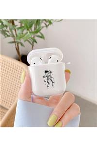 mooodcase Astranot Desenli Şeffaf Airpods Kılıfı