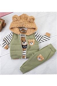 Hippıl Baby Hippıl Welsoft Kulaklı Şişme Yelekli Unisex 3'lü Tarz Takım