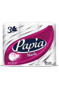 Papia 6'lı 3 Katlı Yapılı Havlu