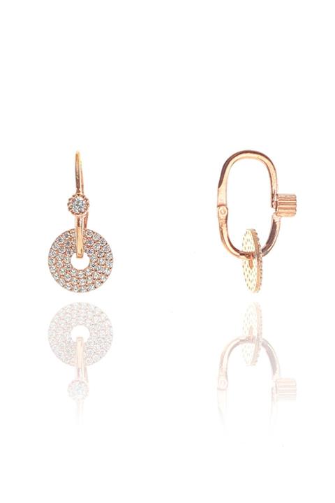 Söğütlü Silver Gümüş Rose Simit Modeli Göçmen Küpe