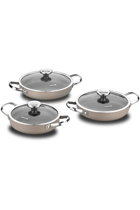 KORKMAZ A1356 Zeta 6 Parça Omlet Set Bej