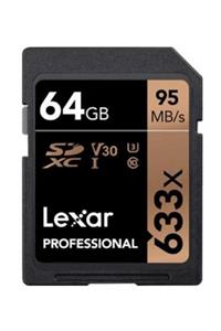 Lexar 64gb Sdxc 633x Uhs-1 Class 10 U3 V30 95mb/sn Proffessional 4k Hafıza Kartı Lsd64gcb633