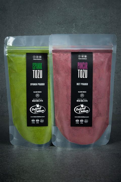 Baharat Dükkanı Pancar Tozu 100gr - Ispanak Tozu 90gr