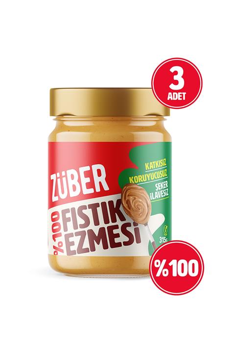 Züber %100 Fıstık Ezmesi 315 Gr X 3 Adet