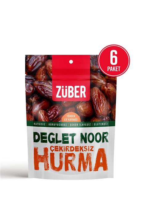 Züber Deglet Noor Çekirdeksiz Hurma 110gr X 6 Paket