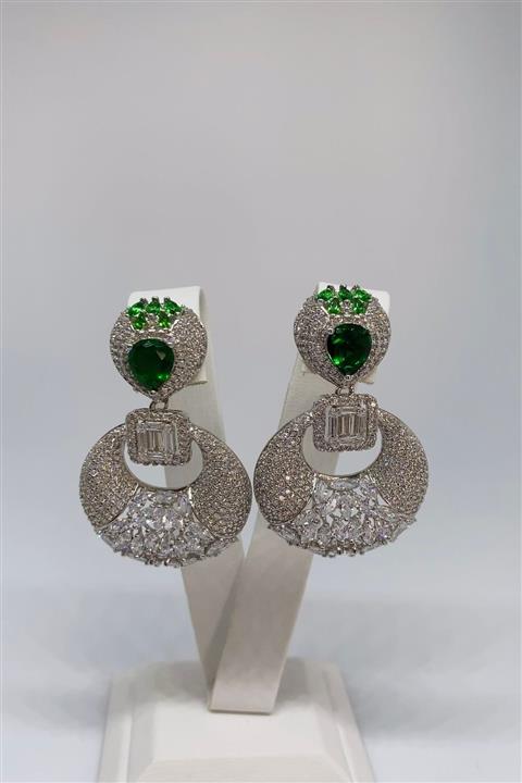 Soc Jewelry 925 Ayar Gümüş Zirkon Taşlı Küpe