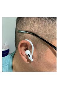GRANDİ Apple Airpods 1 2&3 Uyumlu Çengeli Kulaklık Kancası Tutucu Anti-lost - Beyaz