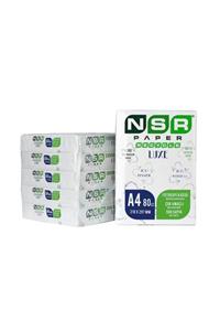 NSR PAPER Luxe Geri Dönüştürülmüş A4 Fotokopi Kağıdı 80gr 5paket-2500syf