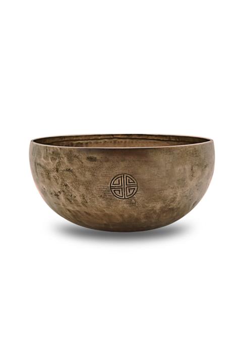 YOGİXO Bronz El Yapımı Dolunay Tibet 7 Gezegen 7 Metal Nepal Tibet Şarkı Çanağı 26 cm