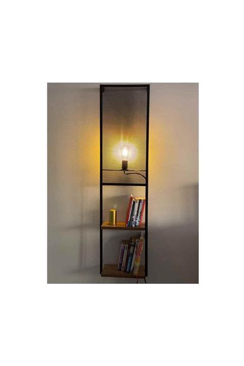 Weblonya Komodin Lambader Kitaplıklı Aplik Duvar Rafı 1044