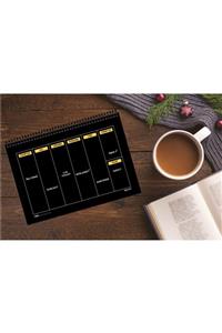 AKILLICA Haftalık Planlayıcı 13,5 X 19,5 Cm Weekly Planner Black Defter