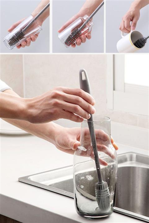 Anadolu Saray Çarşısı Çok Amaçlı Silikon Şişe Biberon Temizleme Fırçası 33cm | Bpa Free